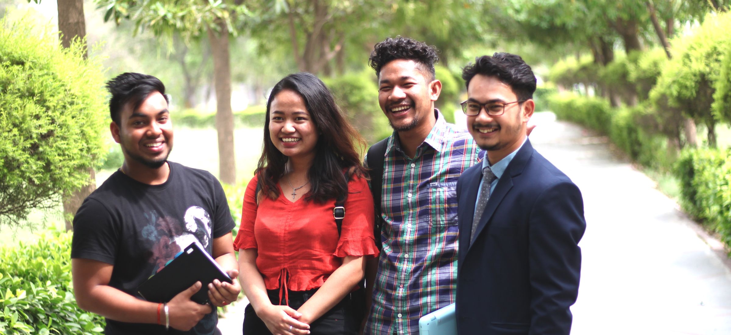 Students on campus